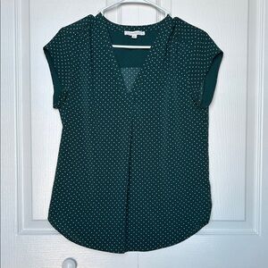 Green Polka Dot Women's Top